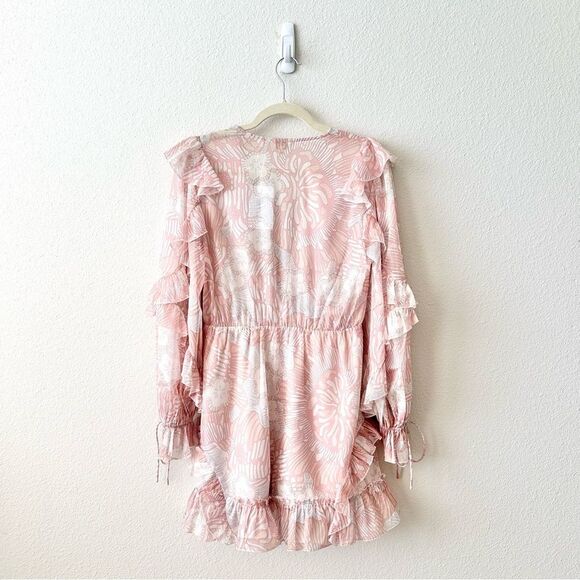 NWT Ted Baker Ted Baker Irvete Soft Ruffle Playsuit Romper in Coral Sz 2 Medium - Picture 6 of 12